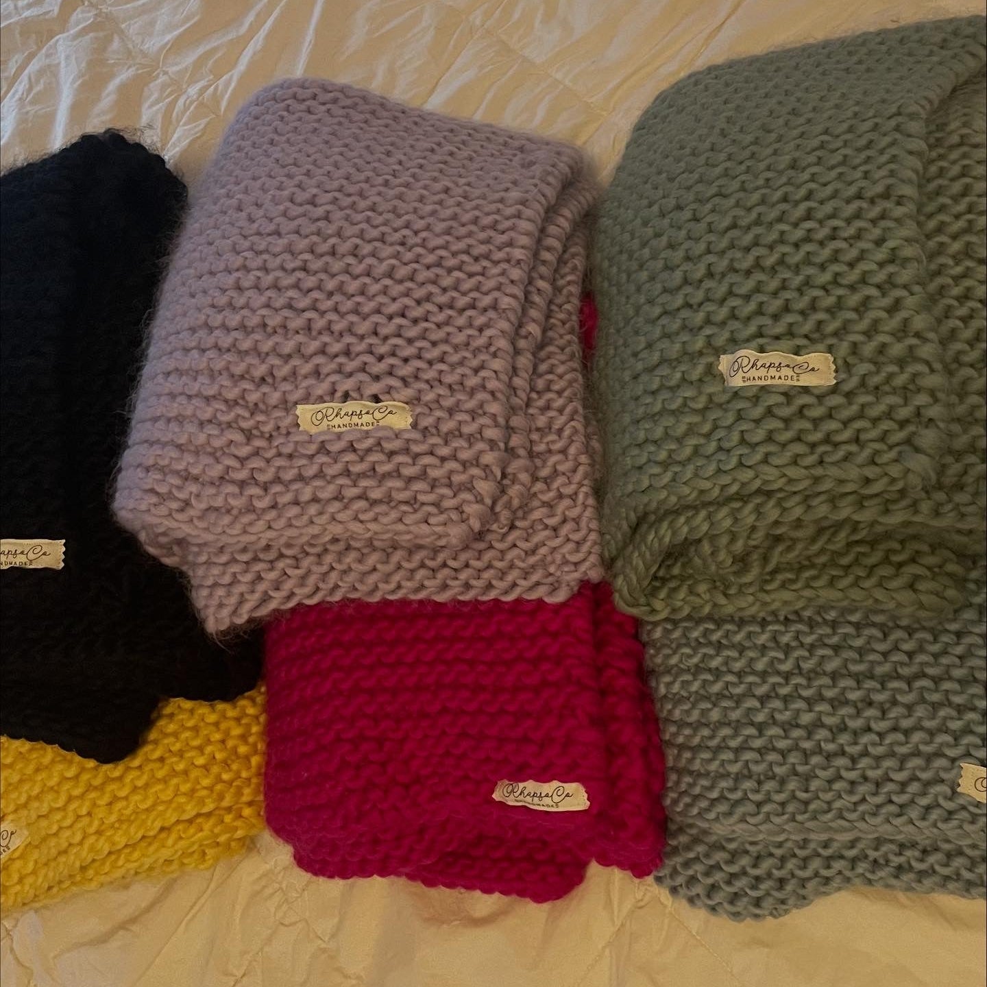Hand Knit Blanket - Wool