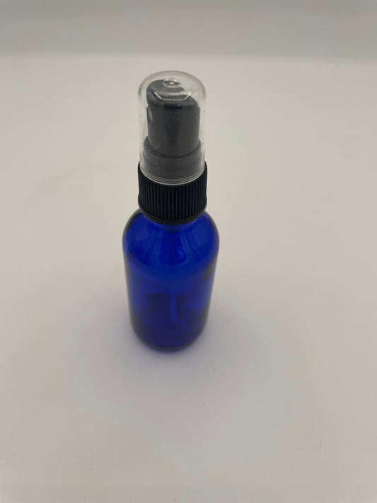 The Bottle Shoppe - 2oz Cobalt Blue Glass Bottle with Black Mist Sprayer