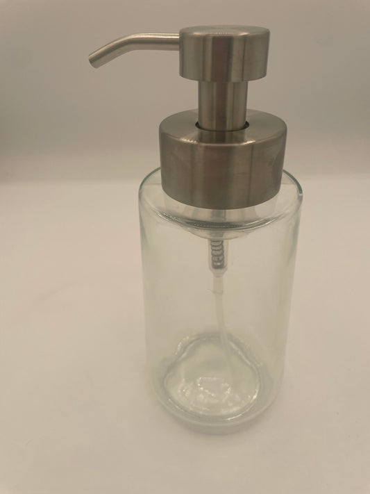 The Bottle Shoppe - 15oz Sonoma Foaming Glass Soap Dispenser with Metal Pumps