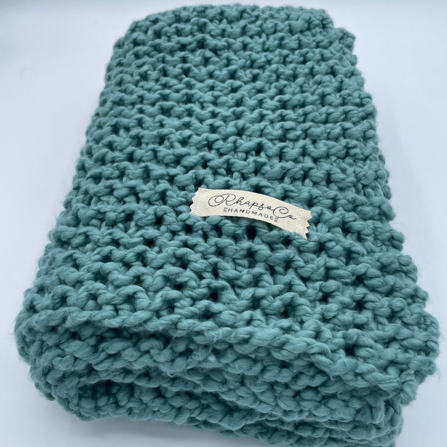 Hand Knit Blanket - Cotton