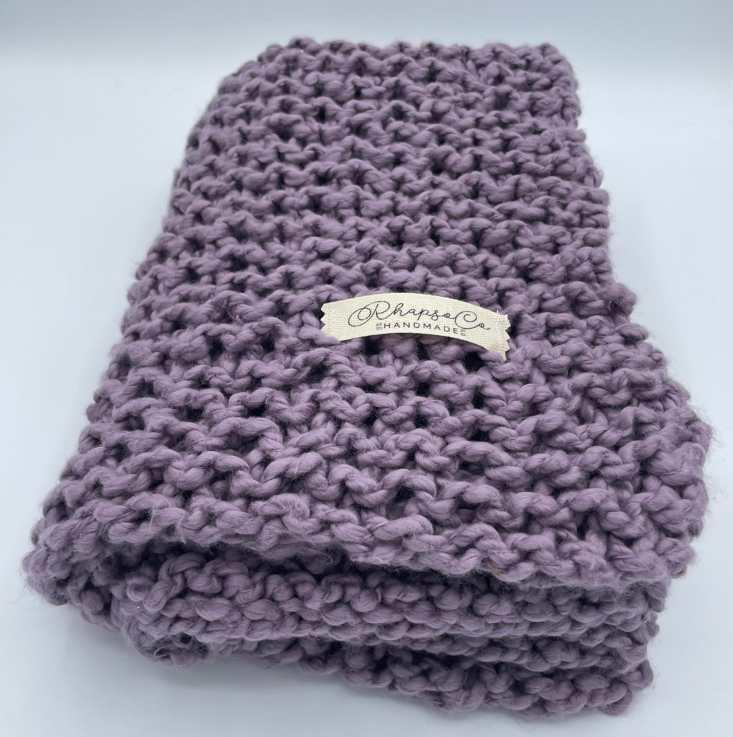 Hand Knit Blanket - Cotton