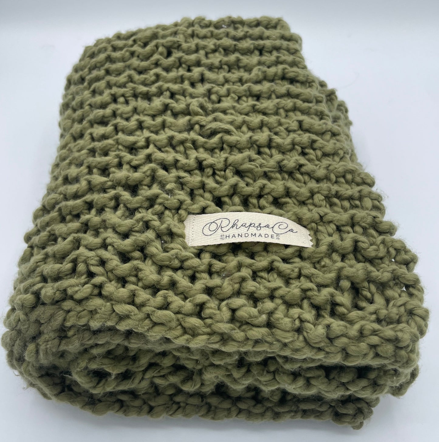 Hand Knit Blanket - Cotton