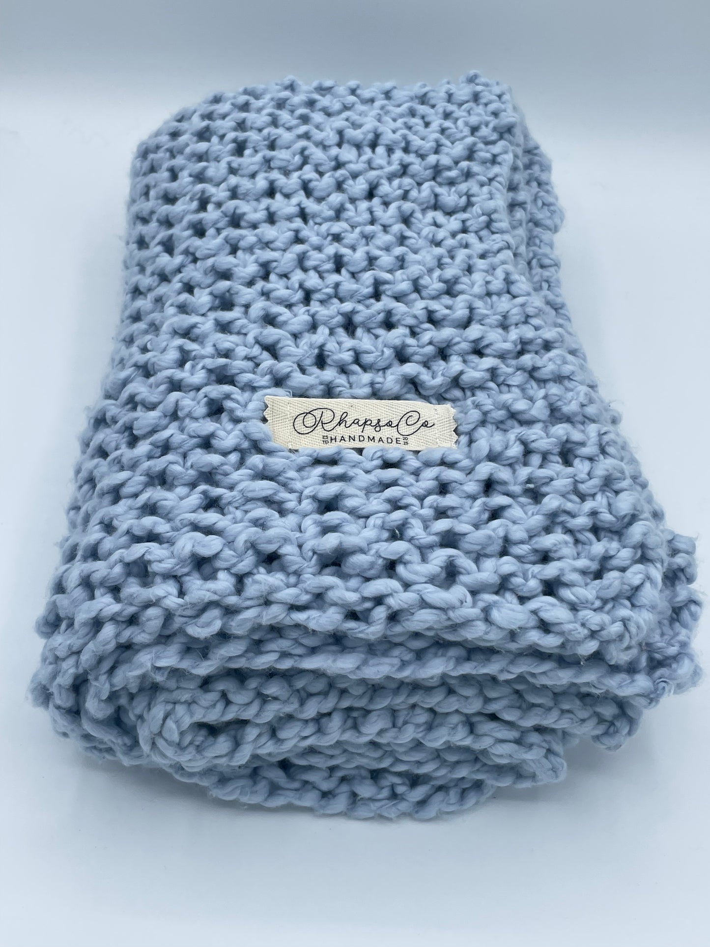 Hand Knit Blanket - Cotton