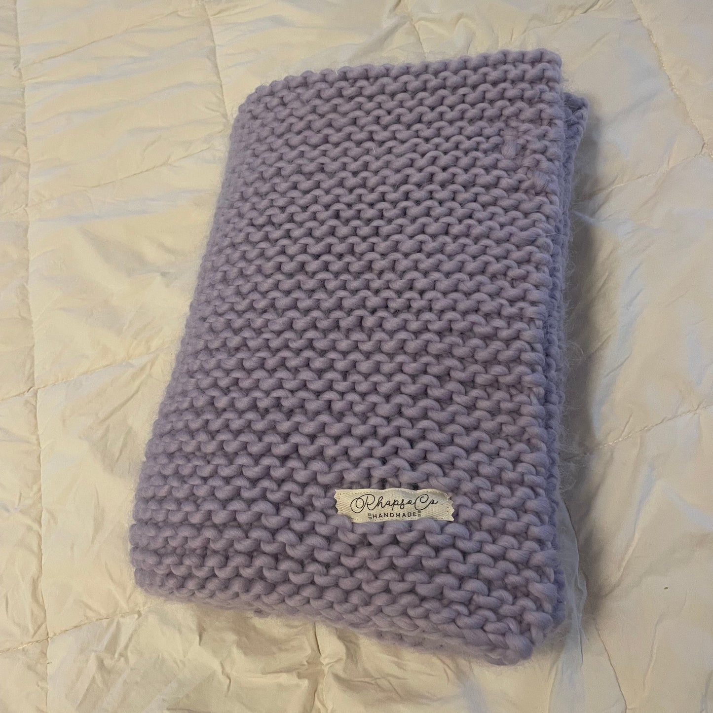 Hand Knit Blanket - Wool