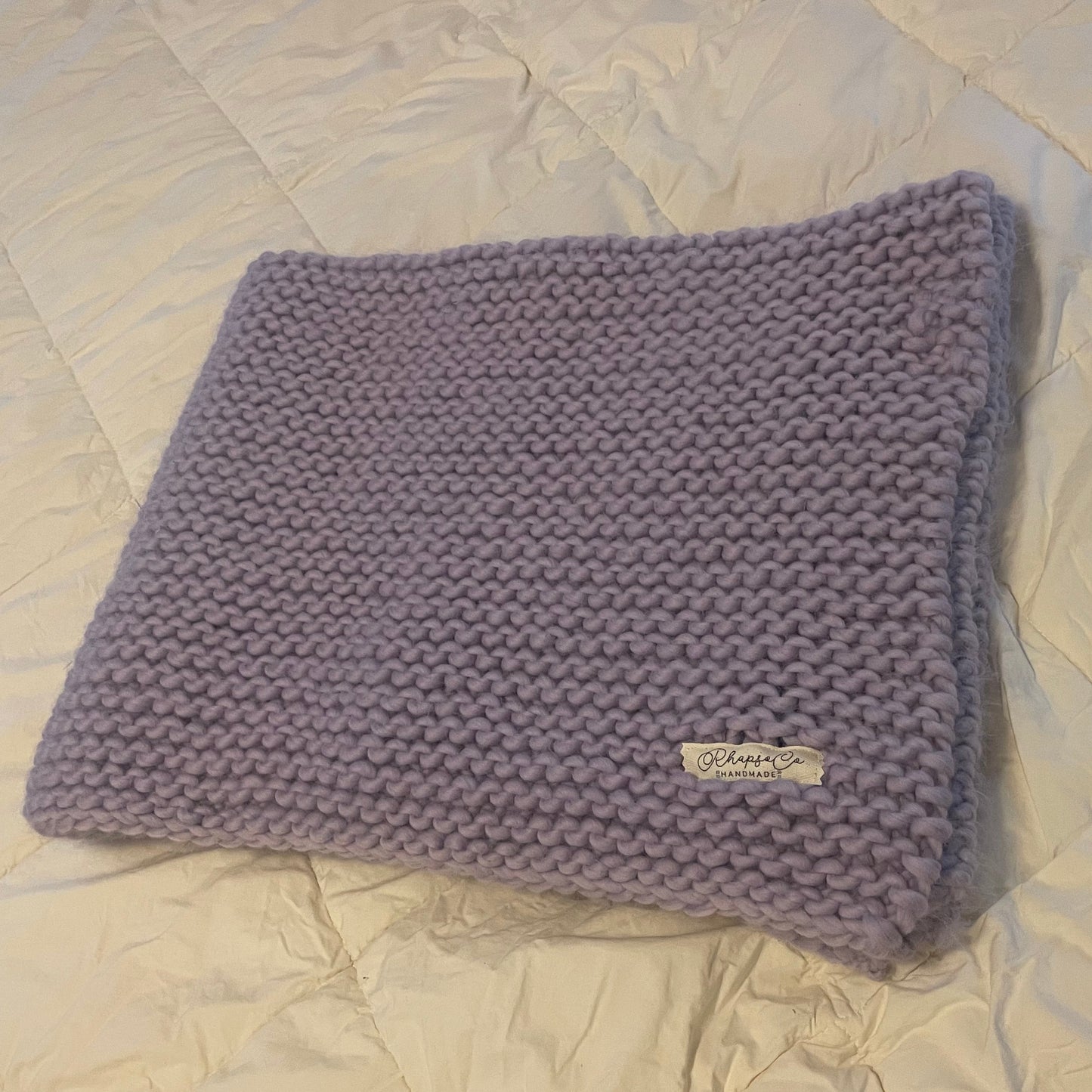 Hand Knit Blanket - Wool