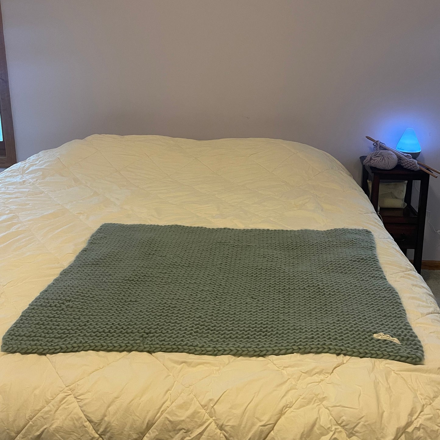 Hand Knit Blanket - Wool