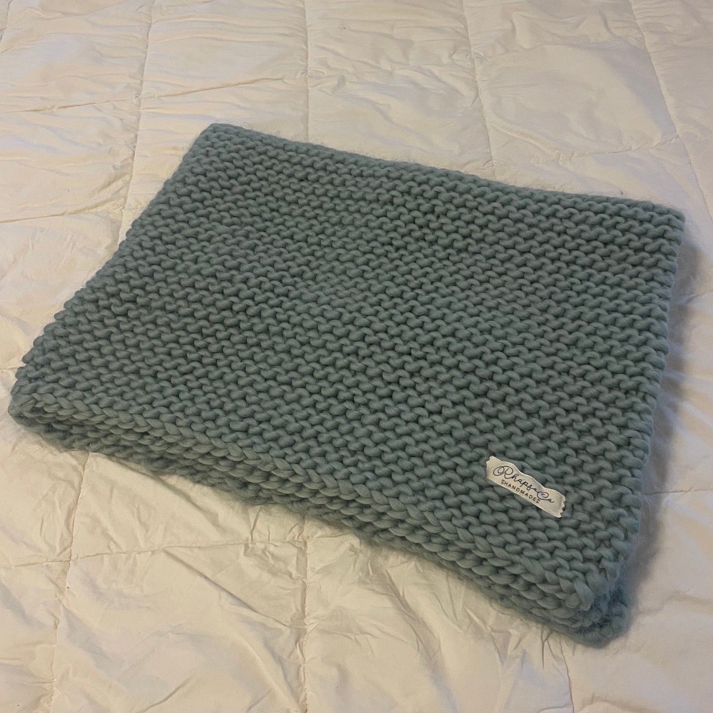 Hand Knit Blanket - Wool