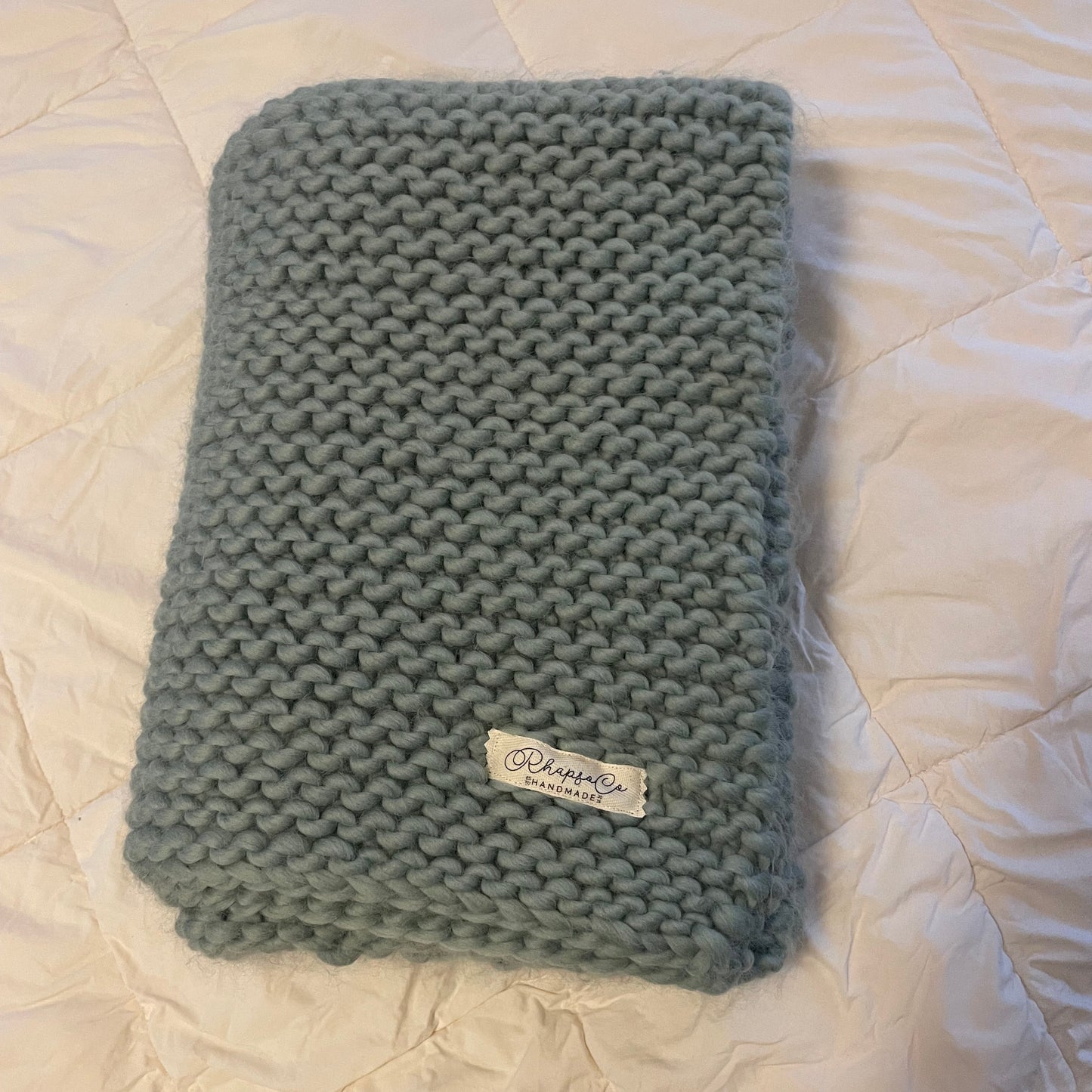 Hand Knit Blanket - Wool