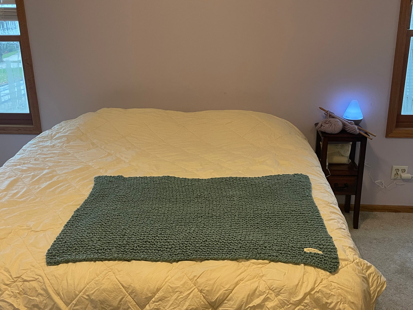 Hand Knit Blanket - Cotton