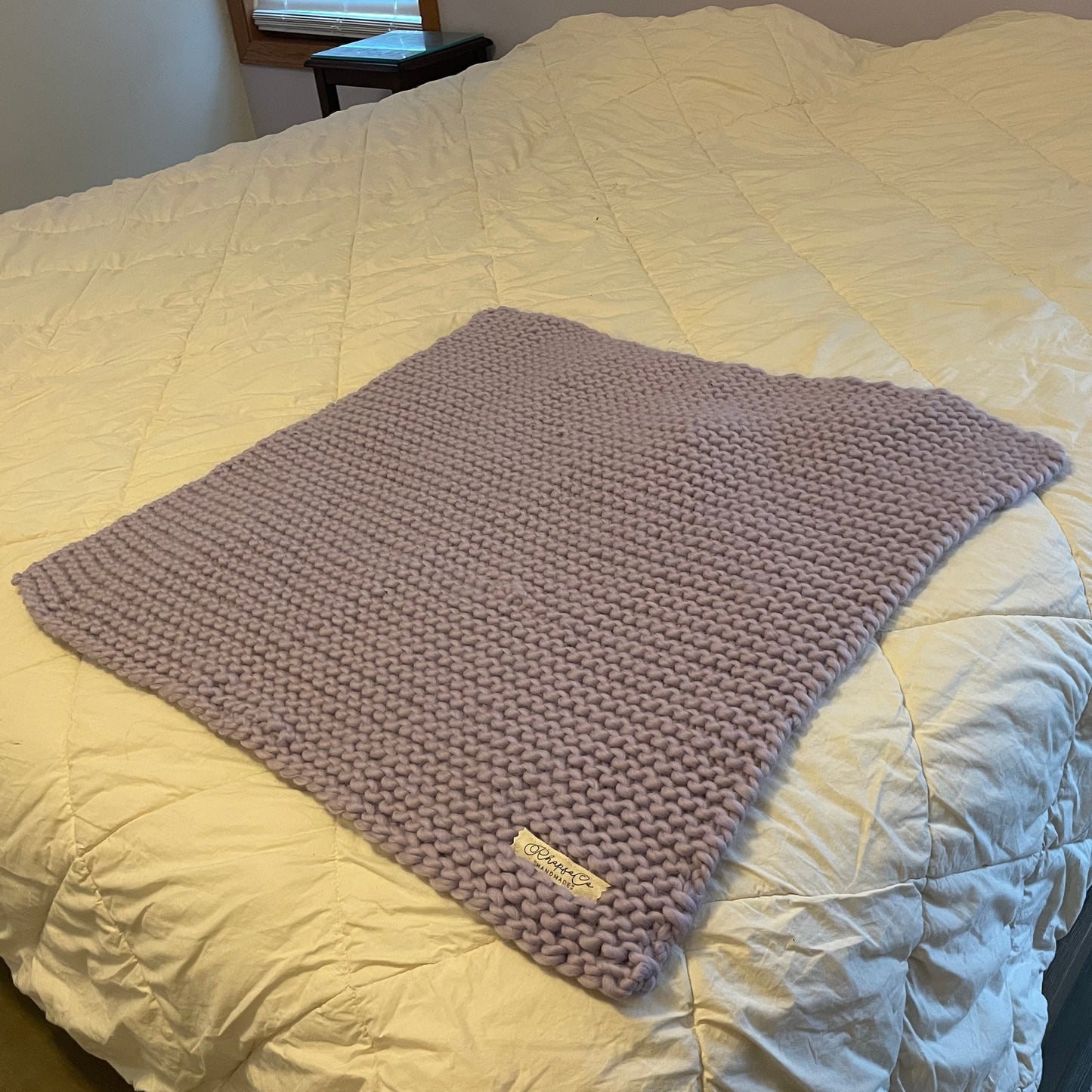 Hand Knit Blanket - Wool