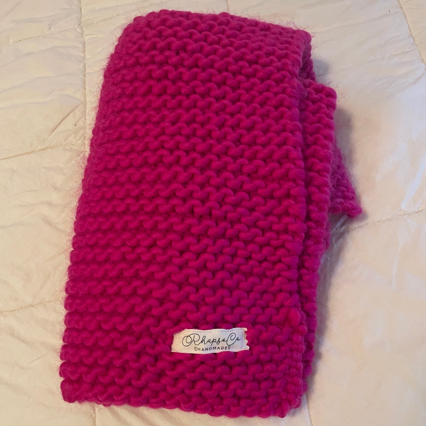 Hand Knit Blanket - Wool