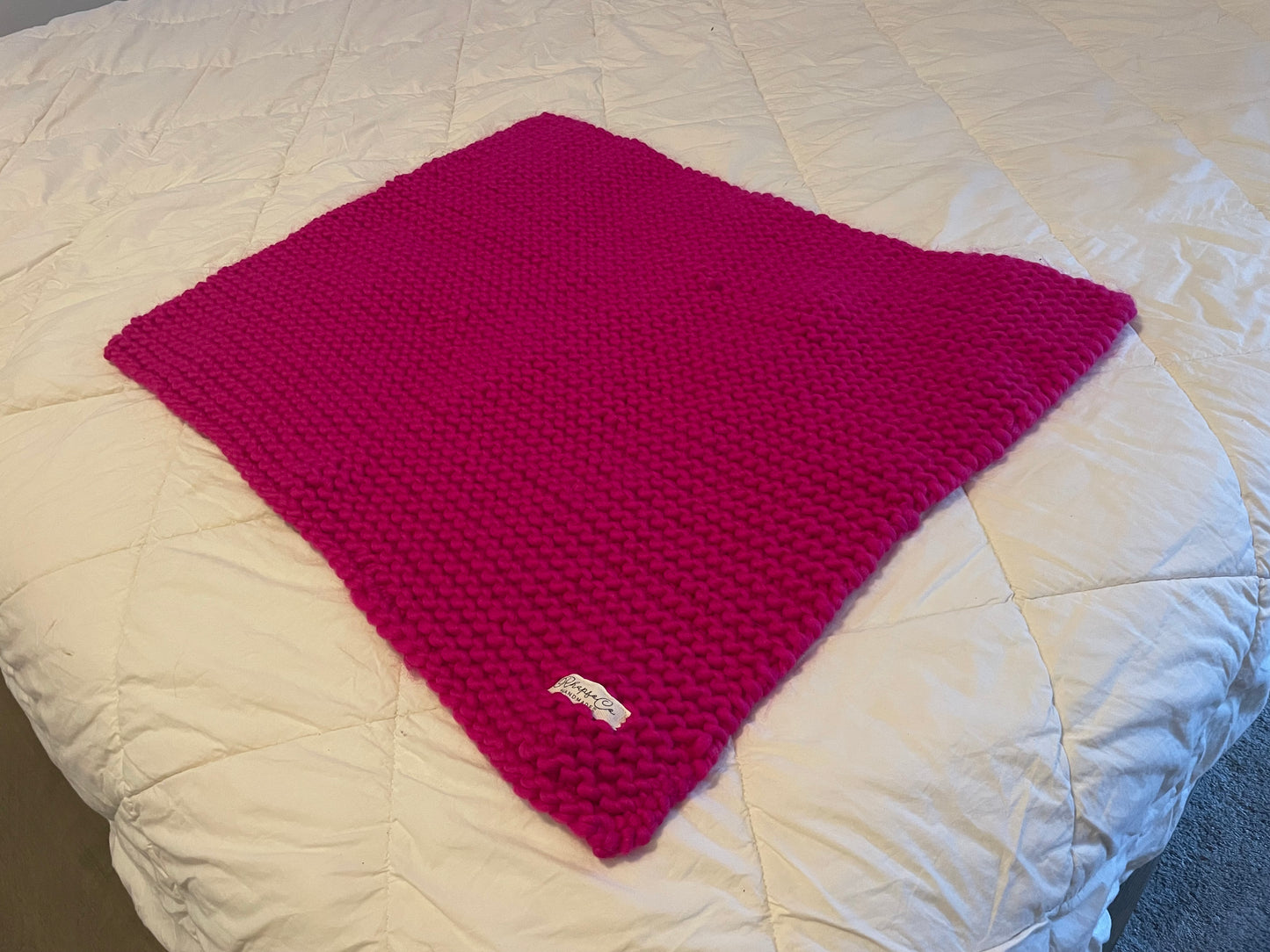 Hand Knit Blanket - Wool