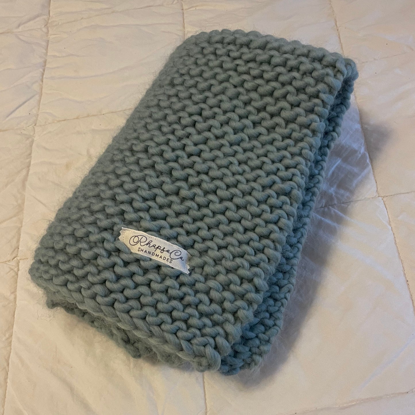 Hand Knit Blanket - Wool
