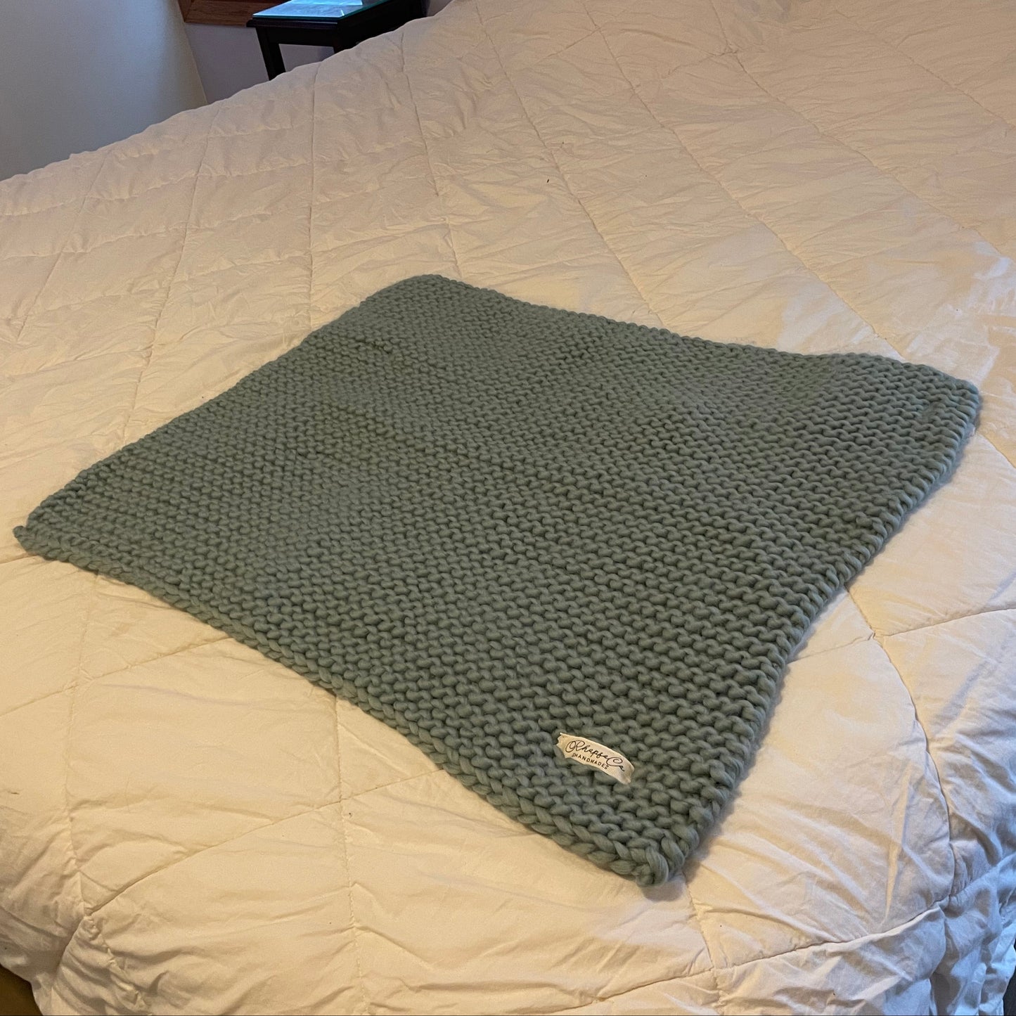 Hand Knit Blanket - Wool