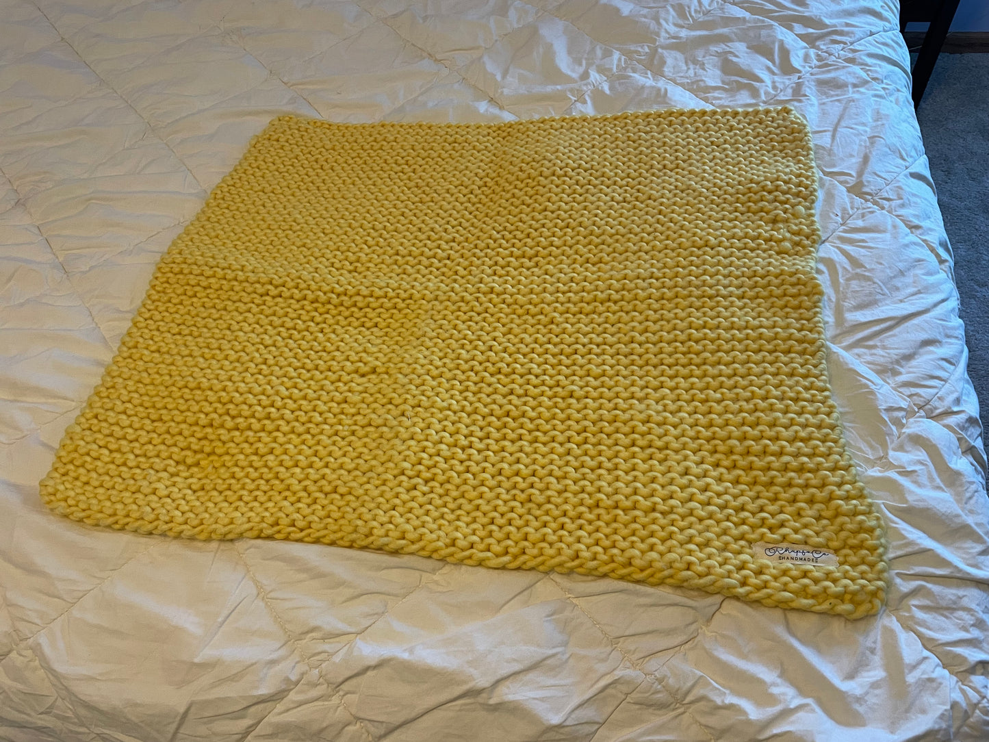 Hand Knit Blanket - Wool