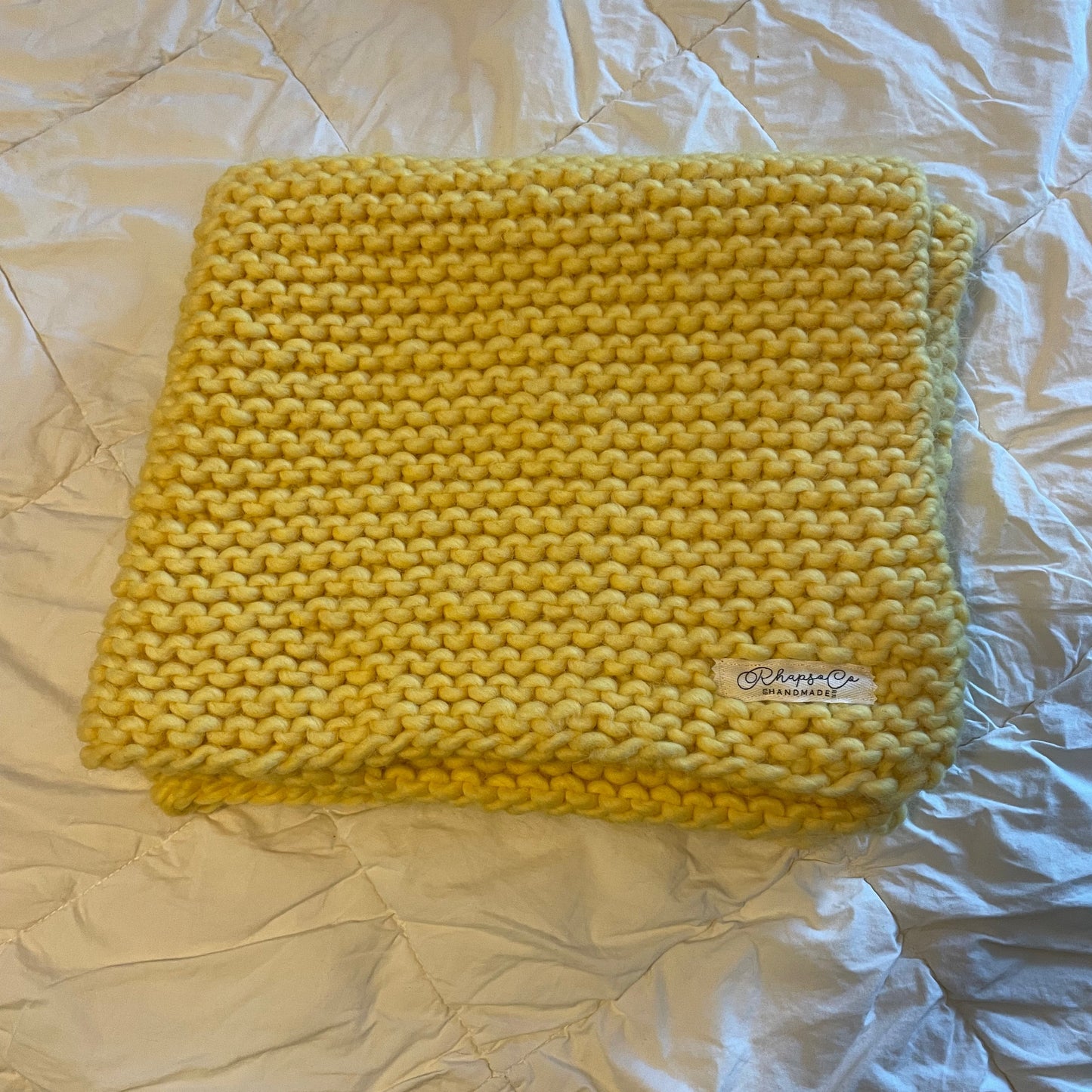 Hand Knit Blanket - Wool