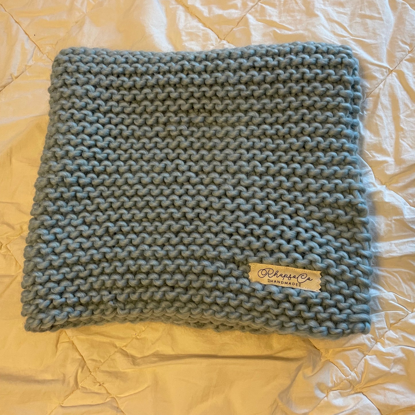 Hand Knit Blanket - Wool