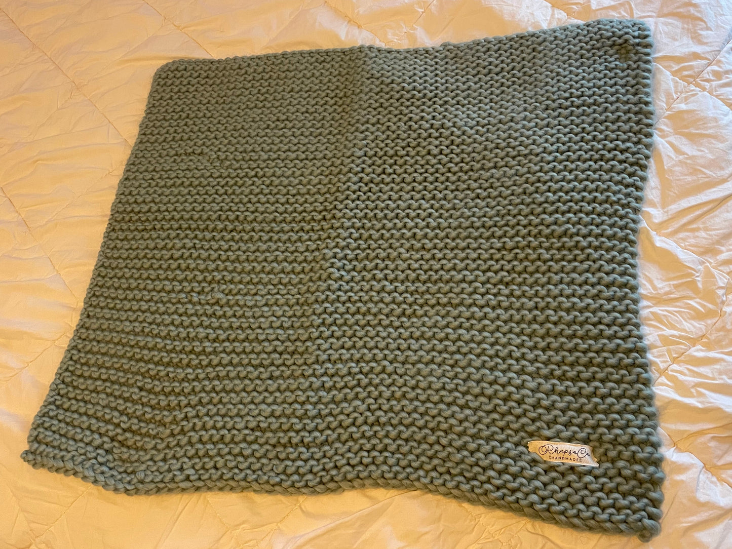 Hand Knit Blanket - Wool