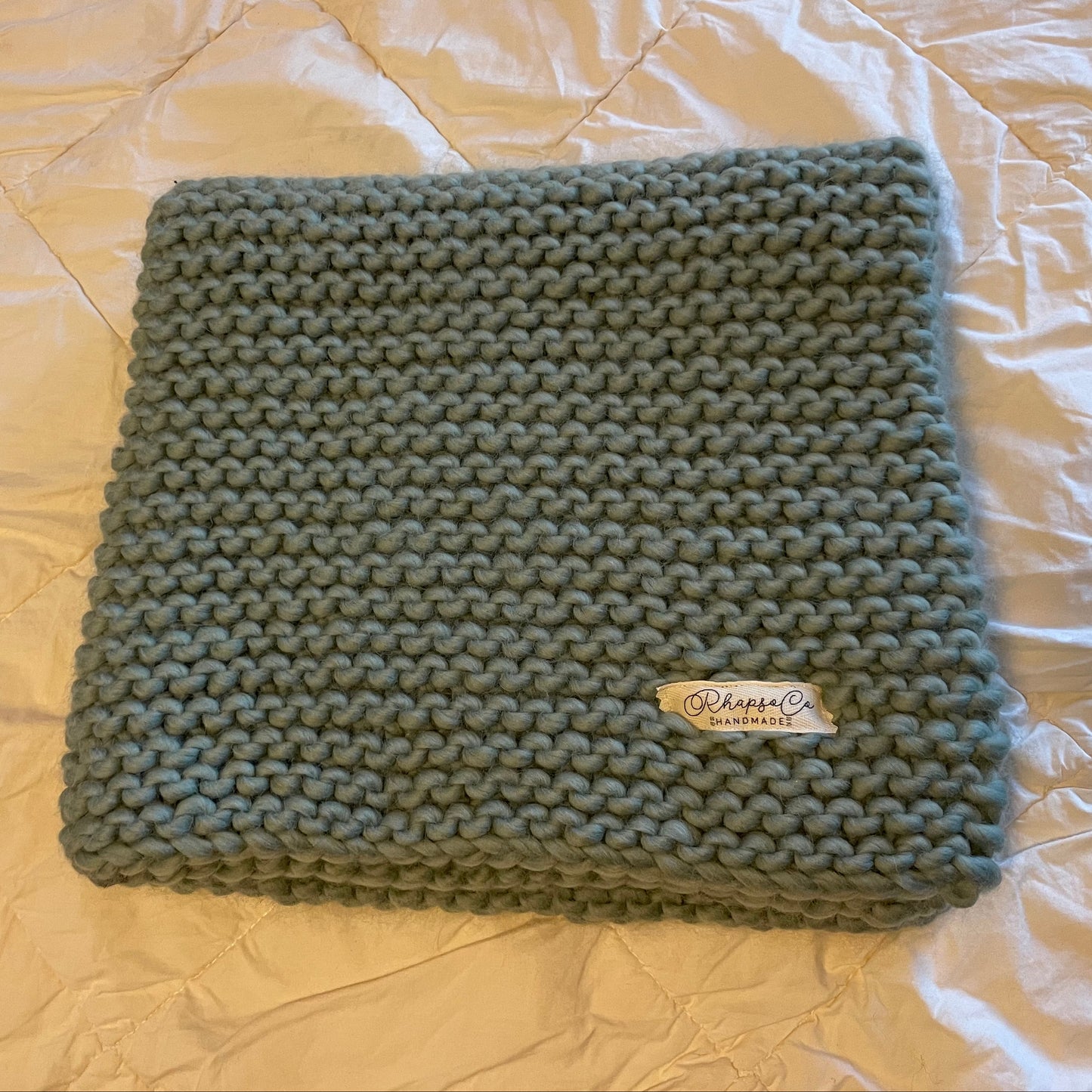 Hand Knit Blanket - Wool