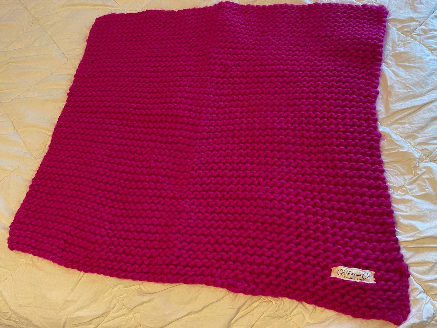 Hand Knit Blanket - Wool