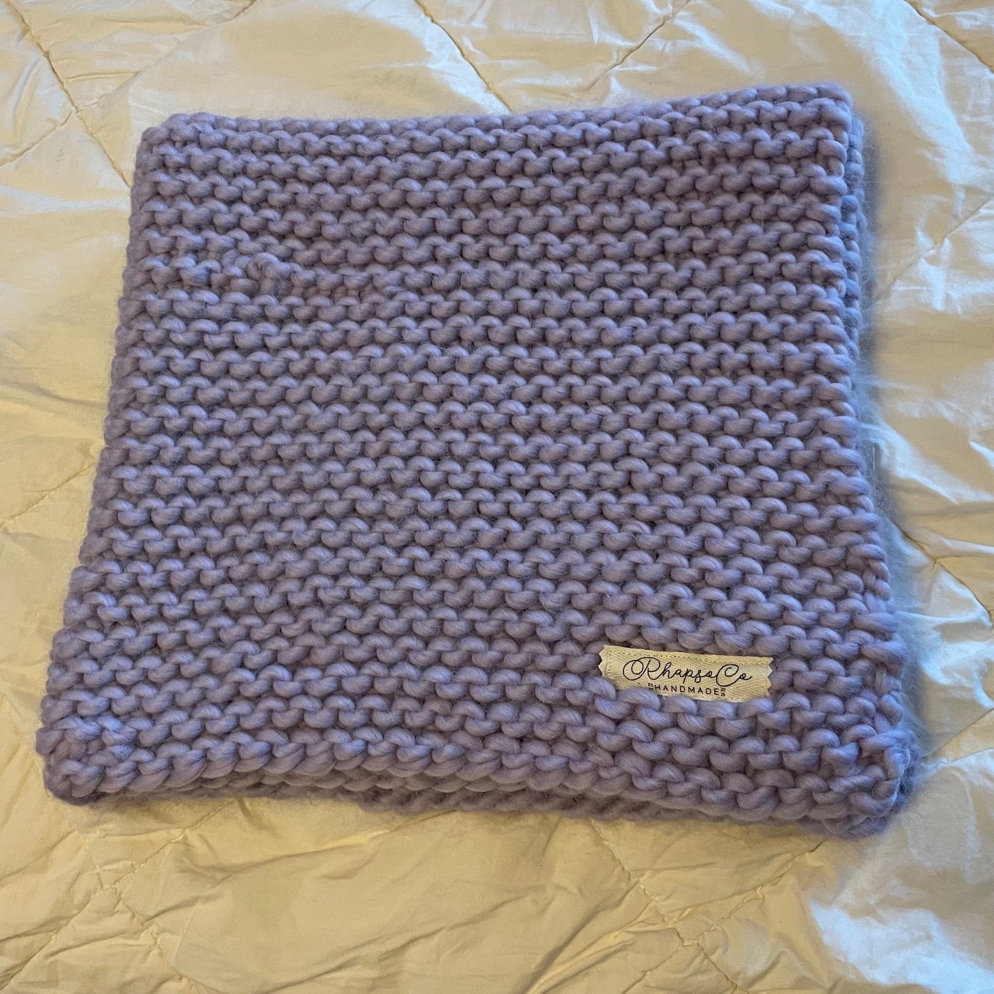 Hand Knit Blanket - Wool