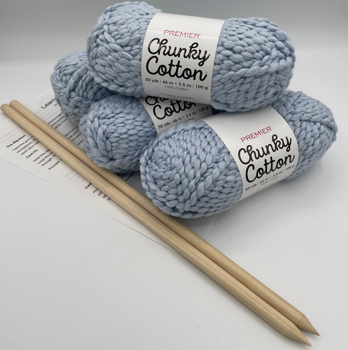 How to Knit Kit - Cotton & Hard Wood