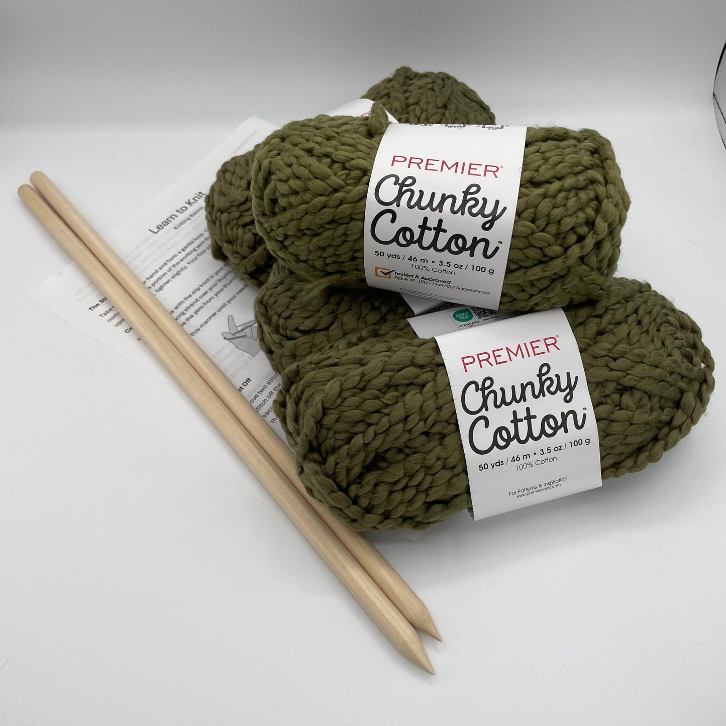 How to Knit Kit - Cotton & Hard Wood