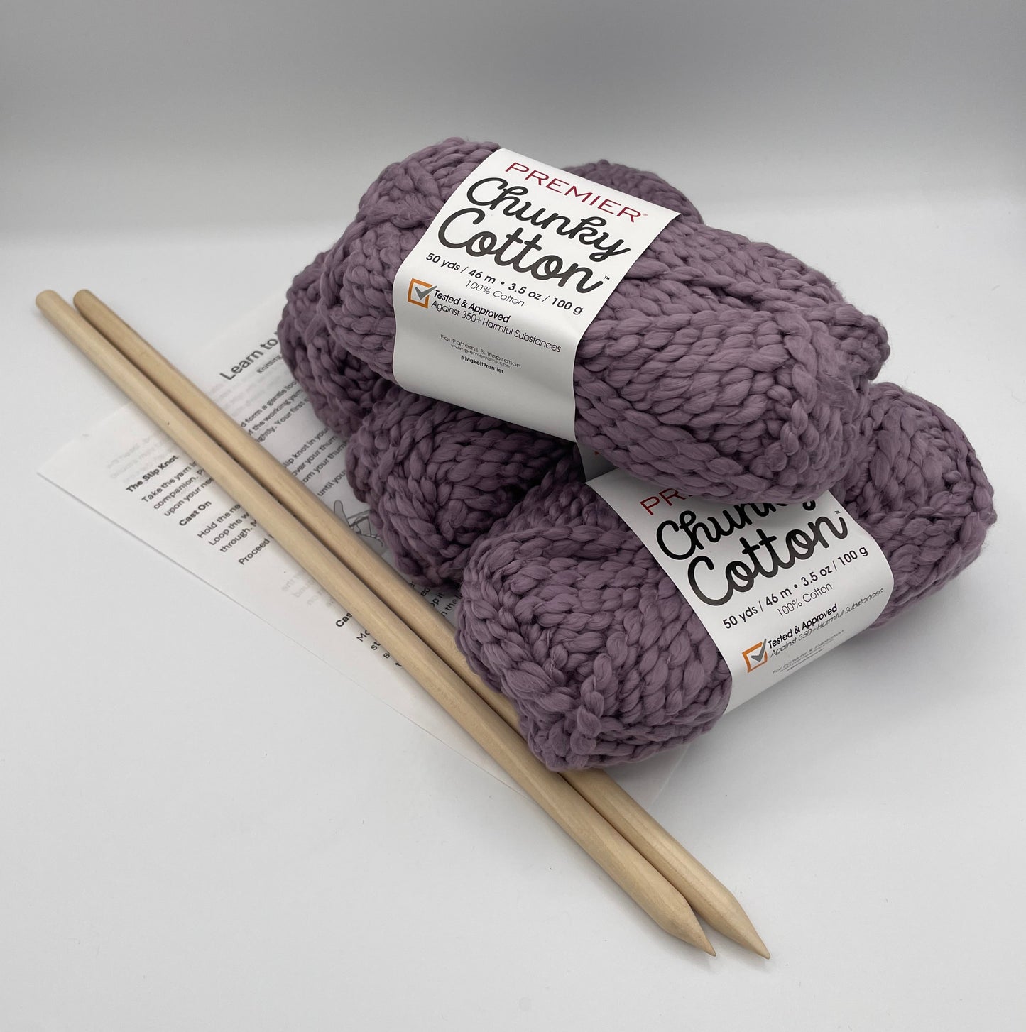 How to Knit Kit - Cotton & Hard Wood