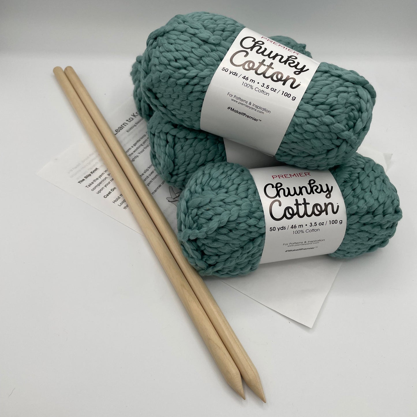 How to Knit Kit - Cotton & Hard Wood