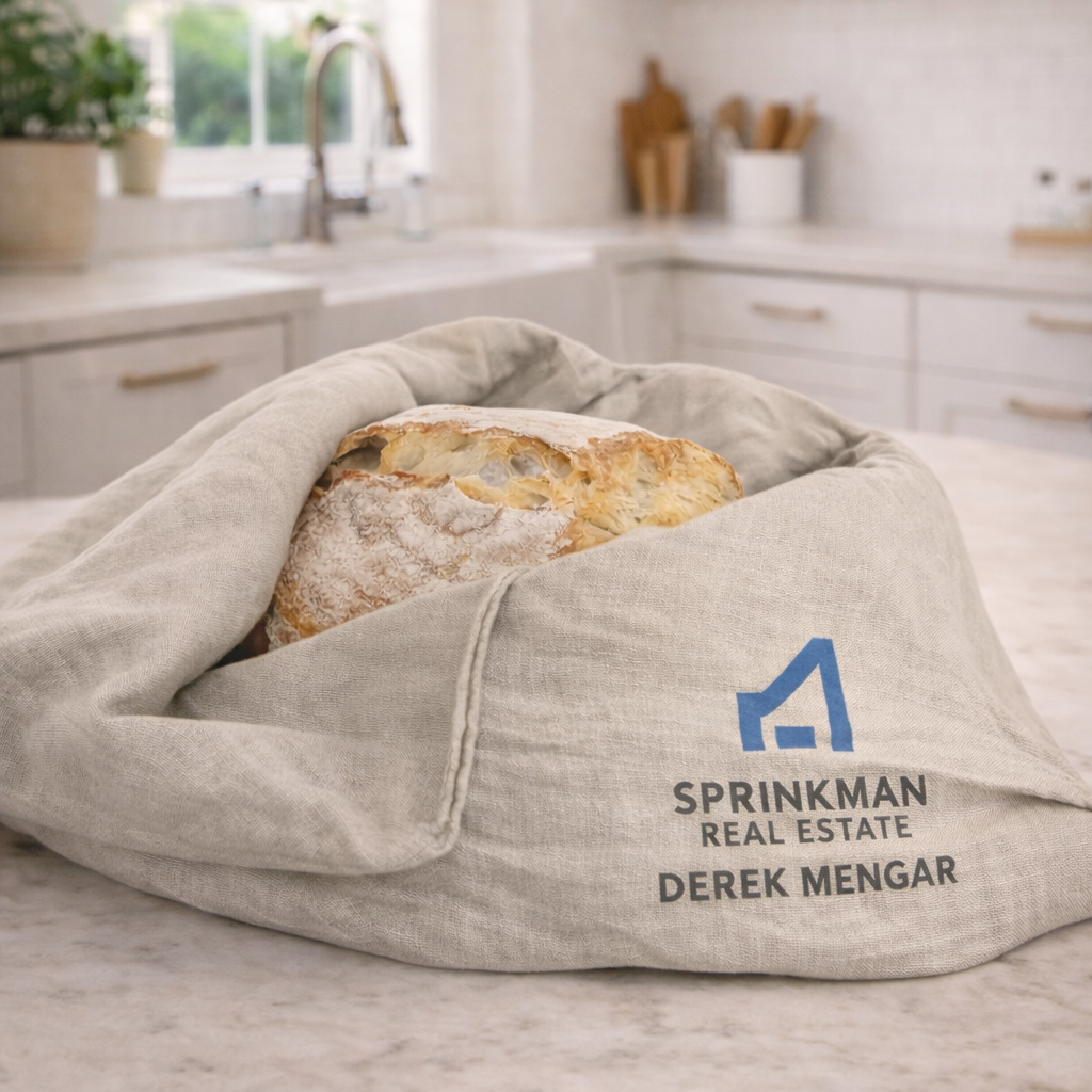 Bread Bag - Organic Natural Linen - Personalized Logo