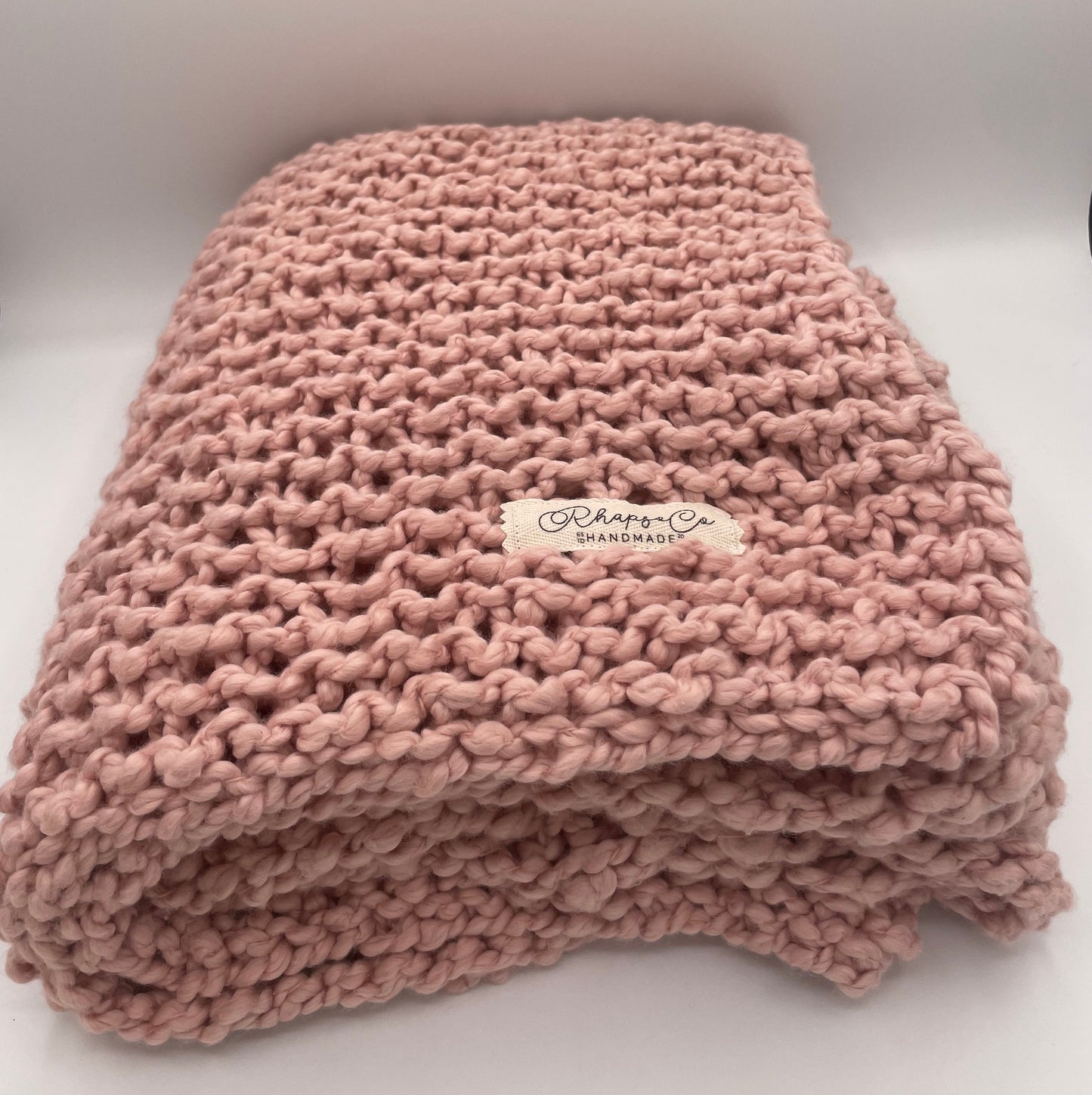 Hand Knit Blanket - Cotton