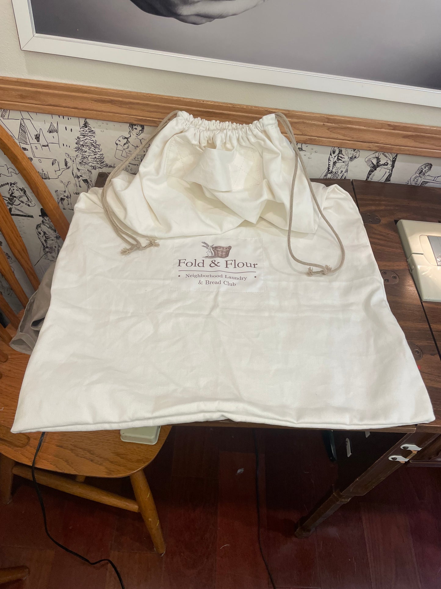 Travel Laundry Bag - Natural Hemp and Organic Cotton - Personalized Logo