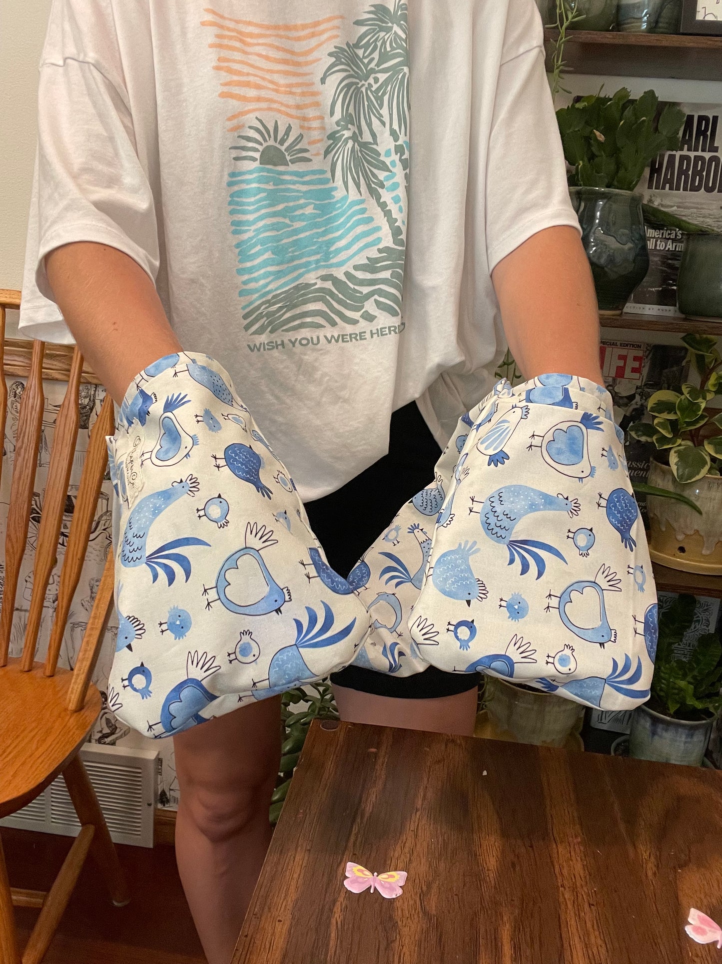 Double Oven Mitt - Cotton and Wool - Personalized Logo